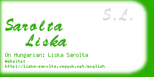 sarolta liska business card